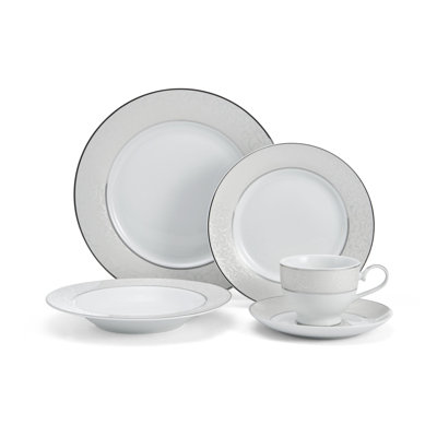 Parchment 40-Piece Porcelain Dinnerware Set, Service for 8