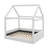 Full Size Fabric-Covered House Daybed Featuring LED Light Strips-1064702725