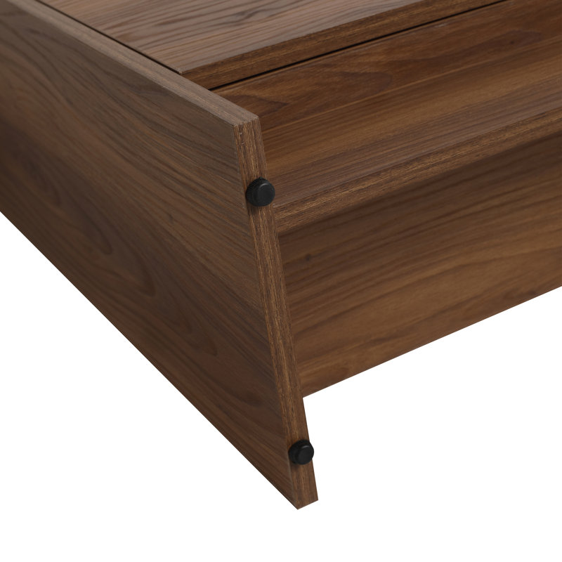 Prejean 18.11'' Single Bathroom Vanity with Porcelain Top, Brown Ebony