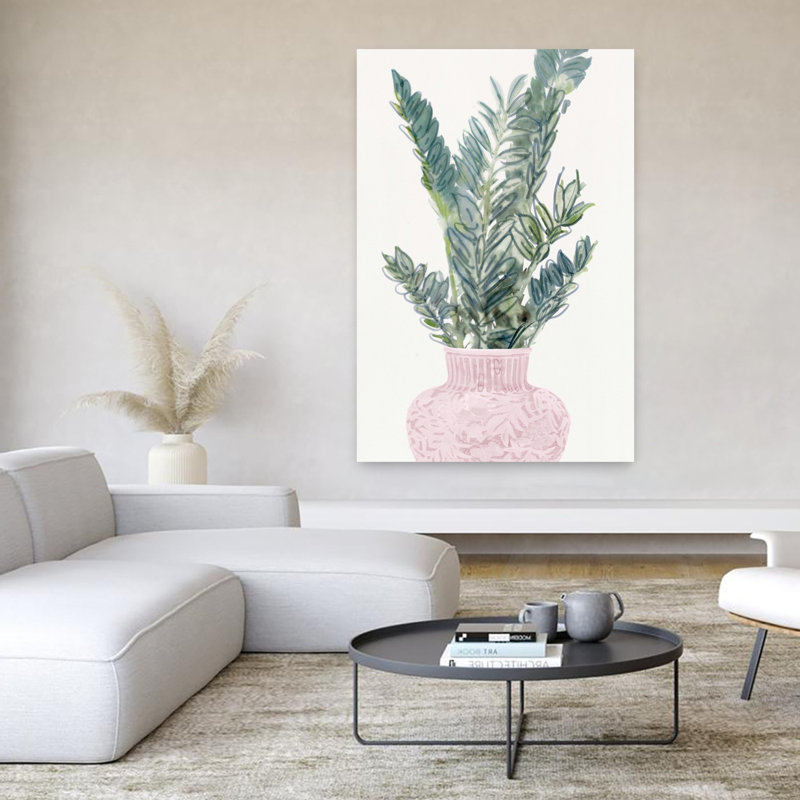 Providence palm 1, art contemporain abstrait, H 60 po x l 40 po