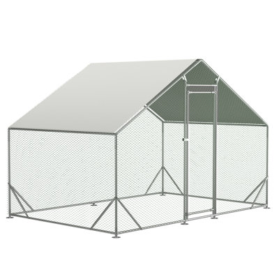 Large Chicken Coop Metal Chicken Run With Waterproof And Anti-Uv Cover -  Archie & Oscar™, 04F68FA39B574185B3592533760DB1A5