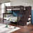 Tena Solid Wood Standard Stairway Bunk Beds Twin over Full, 4 Drawers in the Steps, Dark Cherry-1904814712-1904814710