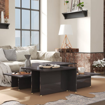 Dellena 2 Piece Coffee Tables 111.5x50x33 cm Engineered Wood