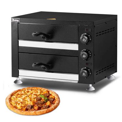 Four à pizza électrique à deux niveaux 17,9 po Four à pizza commercial de 2 200 watts