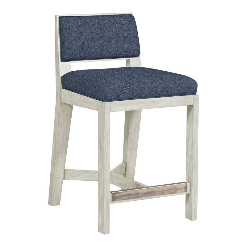 Thom Filicia Solid Wood 26.5" Counter Stool, Wrenn, Navada Blue