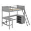 Lit mezzanine simple avec tablettes et bureau-901652603
