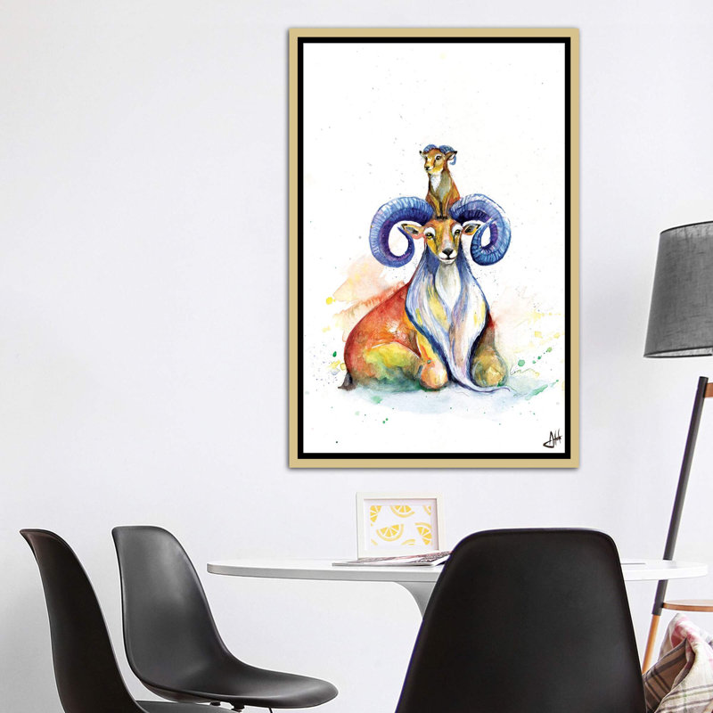 Décoration murale pour enfants Uncanny Urial, H 60 po x l 40po x P 1,5 po, Toile encadrée d'or