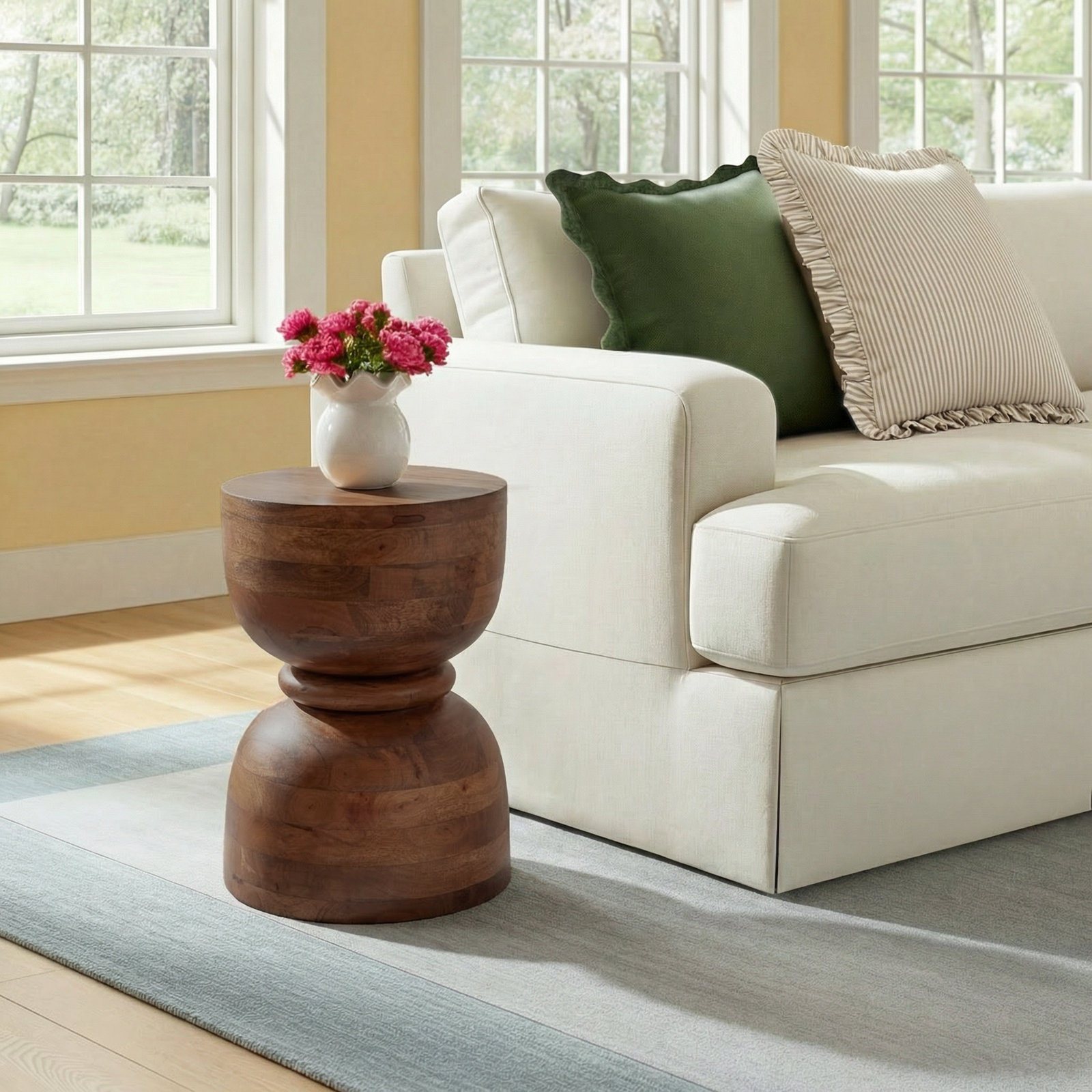 Leora 13'' Mango Wood End Table