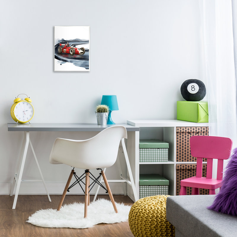 «Race Day», plaque murale de voiture de course, par Christine Simpson, art