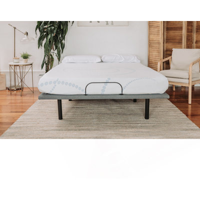 Matelas en mousse viscoélastique 8 "en blanc / bleu clair