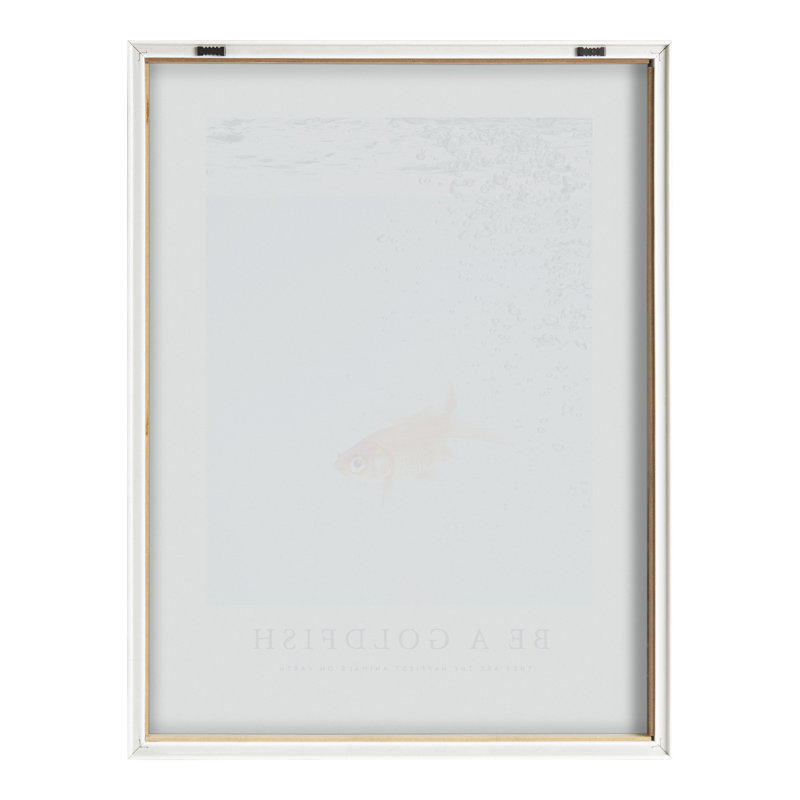 Be A Goldfish Motivational Glass Framed Wall Art