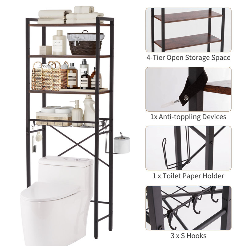 Armoire de rangement au-dessus de la toilette
