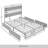 Full Metal Platform Bed With Storage In Brown-1699440184-1699440187