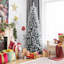 Arbre de Noël blanc réaliste pin floqué / givré-1033231568