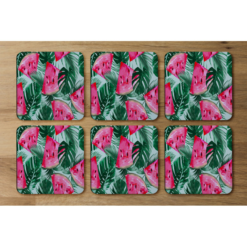 Square 6 Piece Coaster Set