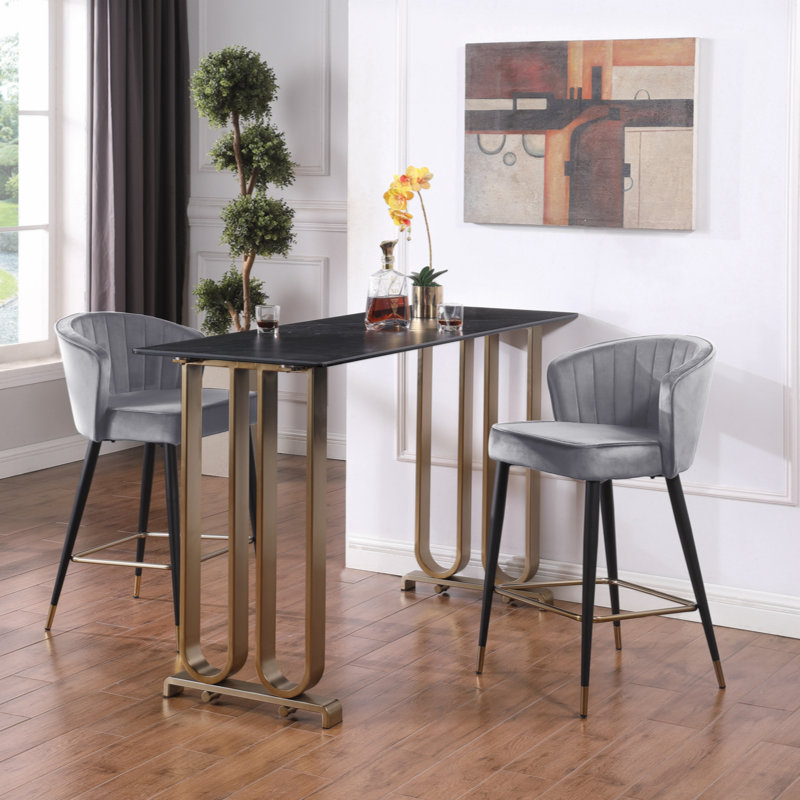 Chaise d'appoint en métal, Gris