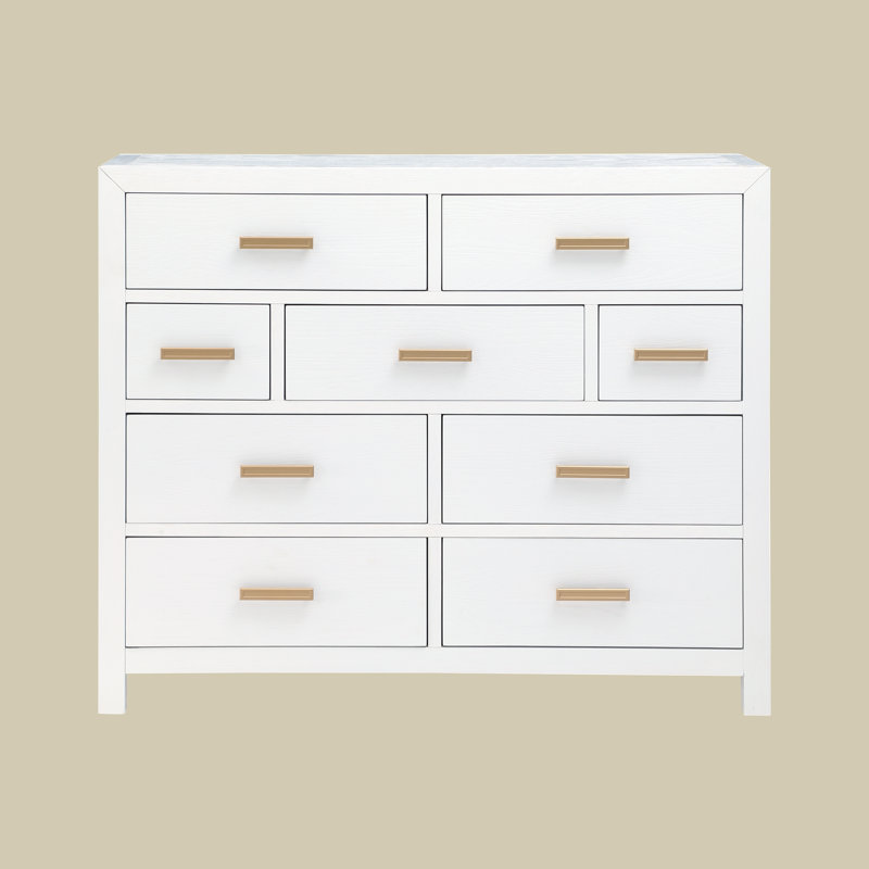 50'' W 9 - Drawer Dresser, White Oak