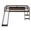 Lit mezzanine avec glissade, conception multifonctionnelle, lit simple-519563065
