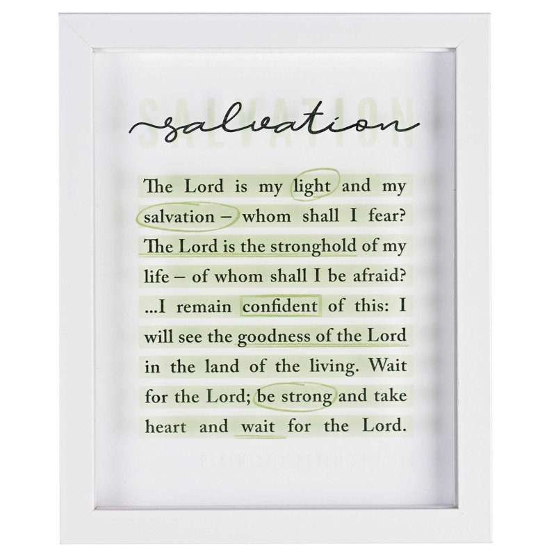 Art encadré, Salut, Ps. 27: 1,13-14