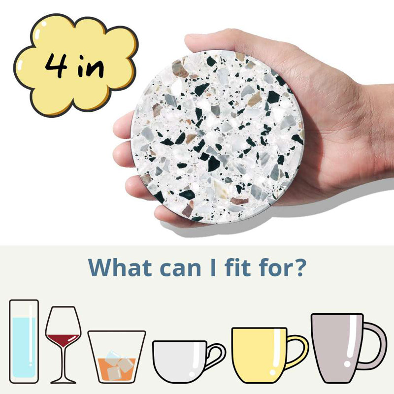 Ensemble de sous-verres avec support