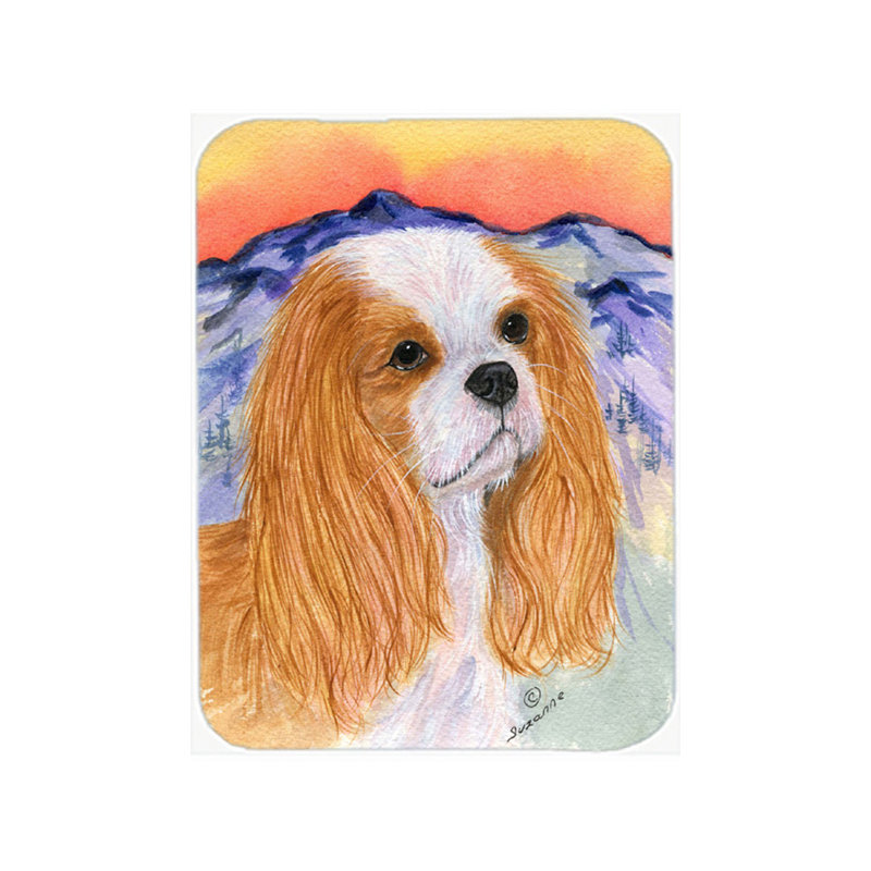 Planche à découper en verre east urban home cavalier épagneul