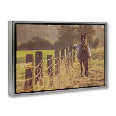 Cadre flottant Horse's Farm at Dawn, design par Norm Stelfox