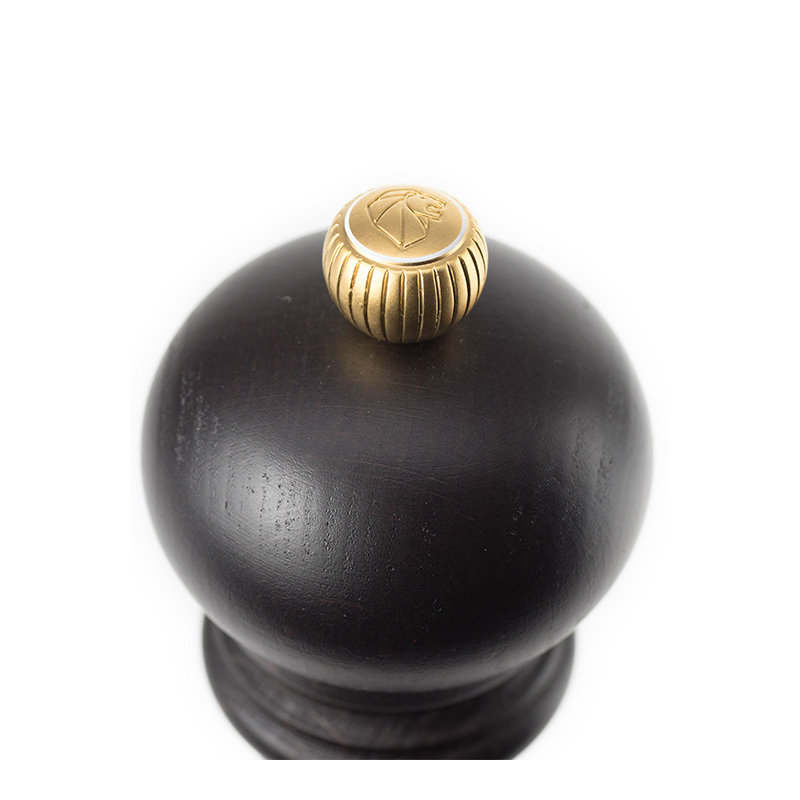 Paris Pepper Mill, Chocolate/Gold, 11.82" H x 2.63" W x 2.63" D