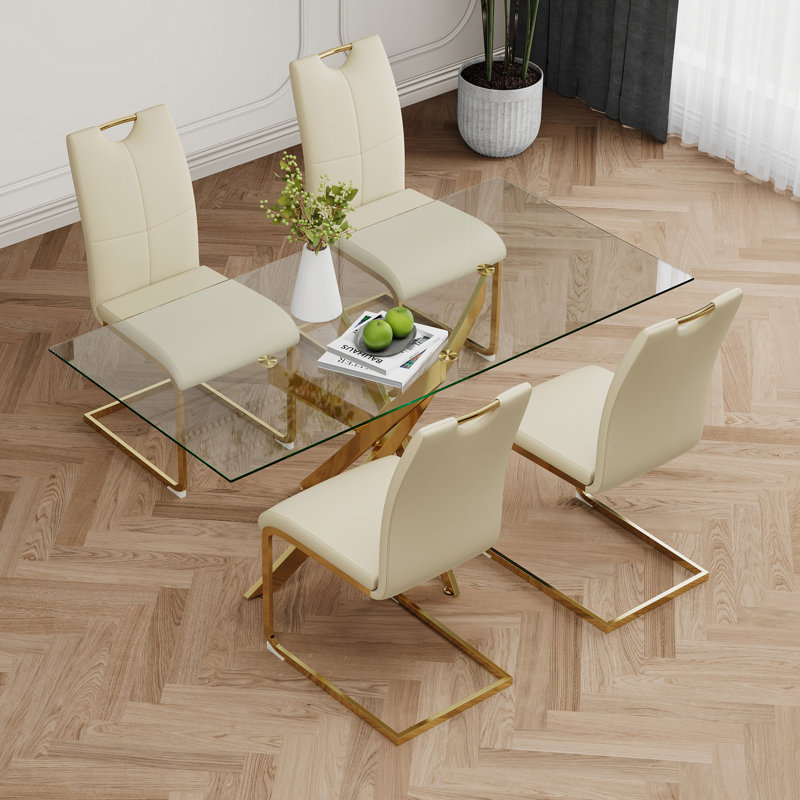 Table en verre de style moderne