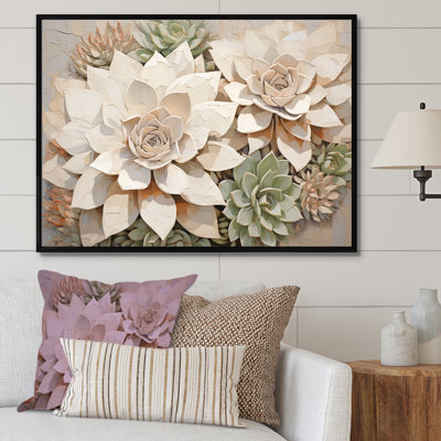 " Beige Succulent Soft Bloom VI "