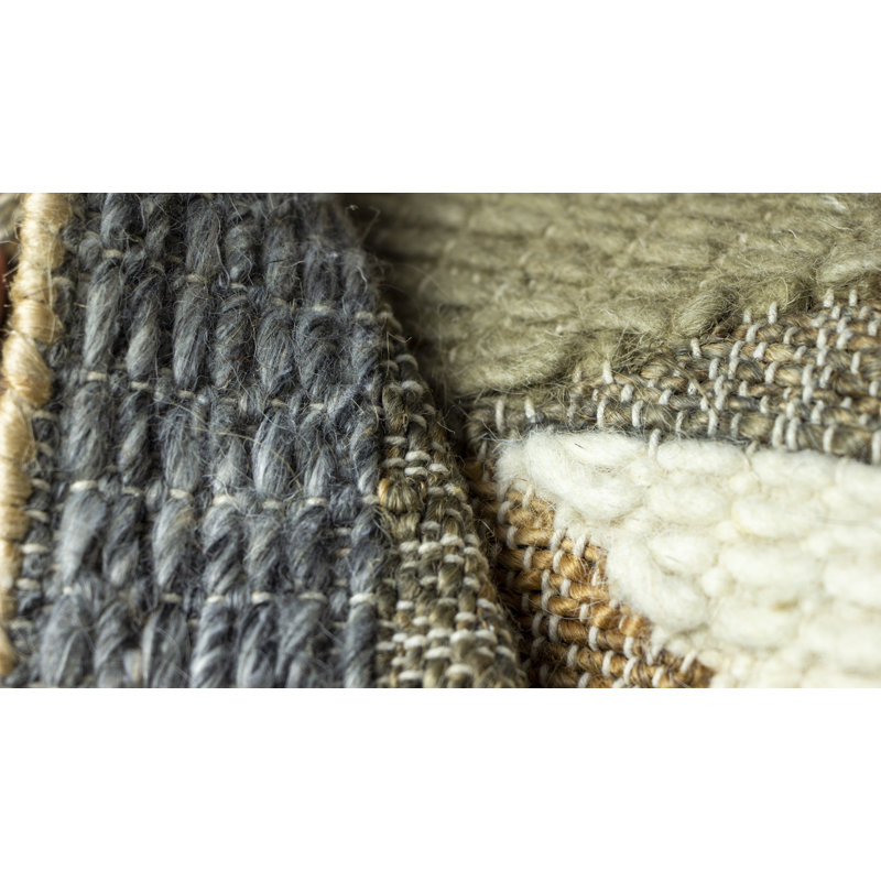 Aquila Geometric Area Rug in Green/Ivory/Gray, Rectangle 12' x 15'