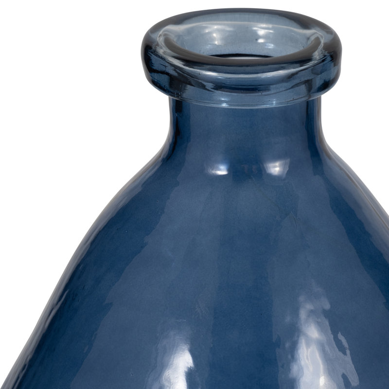 Vase en verre lisse Modern Modern, H 19 po x l 12 po x P 12 po