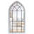 46" x 24" Beaded Wood Arched Cathedral Wall Mirror-2135366813