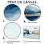«Blue Waves Heights Golden Coastal - Waves», reproduction d'art sur toile, paysage bleu-2055628633-2055628638-2055628627