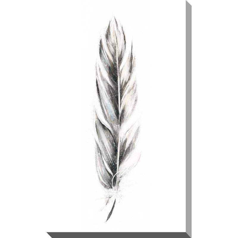Plume fantaisie III - Peinture, L 18 po x H 30 po, Toile tendue
