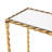 Zanilah Metal Twisted Rope Inspired 1 Shelf Gold Console Table with Mirrored Top and Shelf