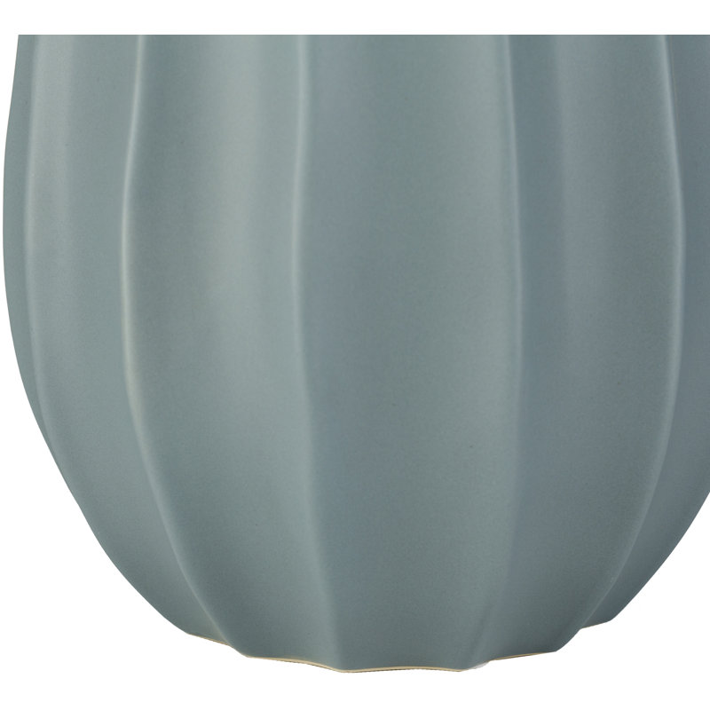 Ivory 17'' Ceramic Table Vase, Pale Blue