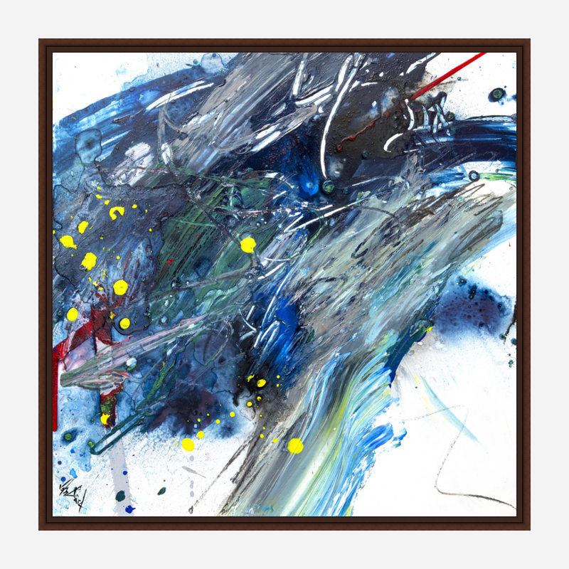 Amazonite - reproduction d'art sur toile, Toile avec cadre brun, H 49,5 po x l 49,5 po x P 1,75 po