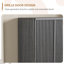 Banc de rangement pour porte d'entrée à cannelures 31,6 po à 5 niveaux avec tablettes réglables-267494469-255377548