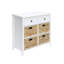 Console à finition blanche avec tiroirs à charme rustique - 6 po au total, attrait classique et contemporain-659887695