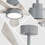 Ventilateur de plafond de 52 pouces avec lumière, télécommande silencieuse à 6 vitesses, DEL à intensité variable, pour le salon, la chambre à coucher et autres intérieurs-126322370-126322366