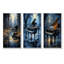 «Piano Forest Reflection - Music Piano», ensemble de 3 reproductions d'art sur toile-2138464344-2138464346