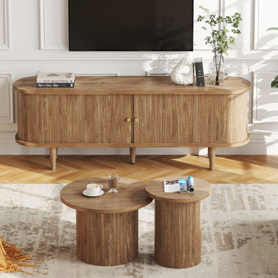 Ensemble de table de salon moderne 3 pièces Mid Century