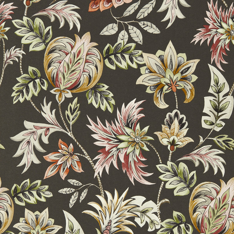 Sizergh Secret Garden 10.05m x 52cm Matte Wallpaper Roll, Charcoal