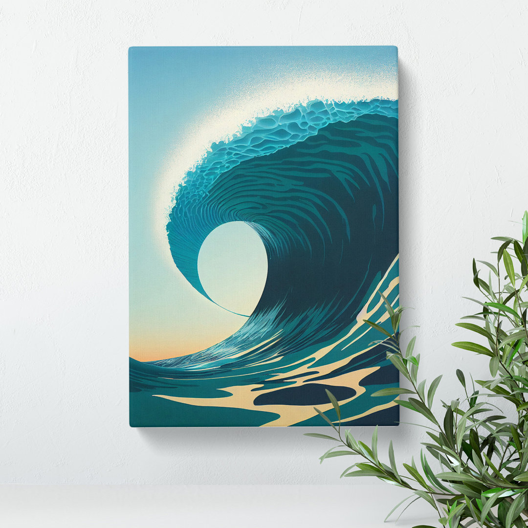 Ocean Wave At Sunrise No.2 - Wrapped Canvas