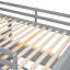 Lit mezzanine double avec tiroirs et bureau, lit mezzanine en bois avec tablettes-397067889