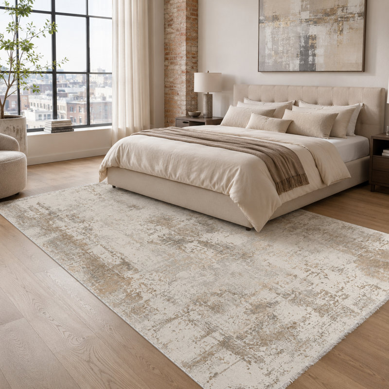 Geometric Cotton and Chenille Flatweave Area Rug, 60 x 100 cm