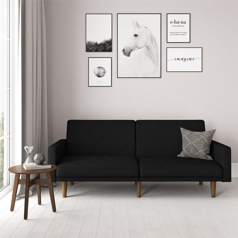 Kermit 3 Seater Linen Sleeper, Black