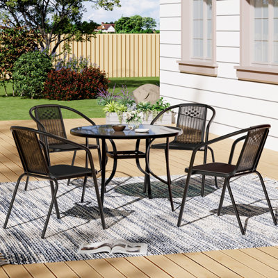 Beachmont 4 - Person Round Patio Dining Set