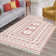 Tapis rose en polyester tissé à la machine Mabeline