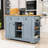 Kitchen Island Cart with Drop Leaf, Power Outlets and Ample Storage on Wheels-1548952848